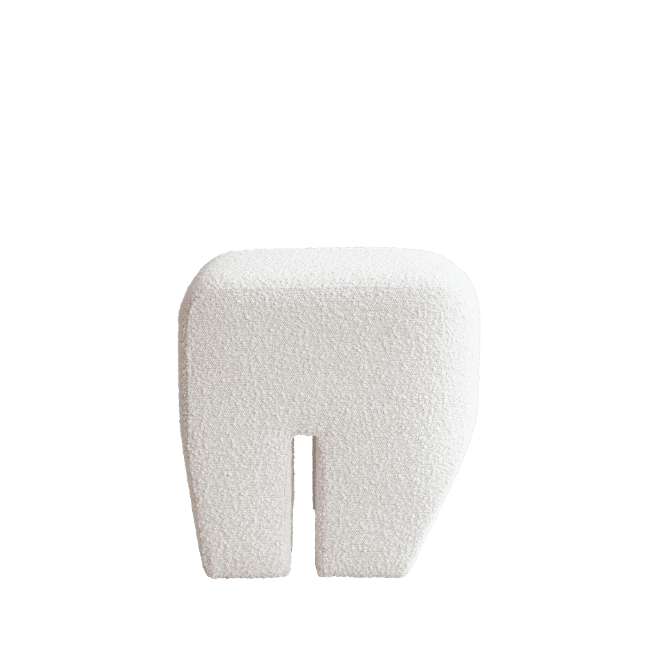 Sculpt Stool | Bouclé