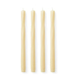 Twisted Tapered Candles | Set of 4 | Ivory