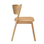 Oblique Dining Chair with Upholstered Seat | FSC® Certified Wood + Leather.