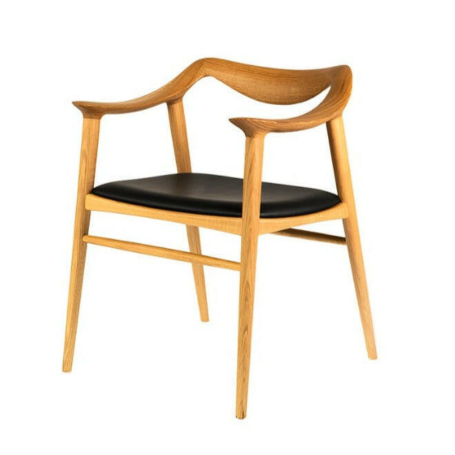 Bambi 57/3 | Dining Chair| Upholstered Leather Seat | Various Finishes + Colours