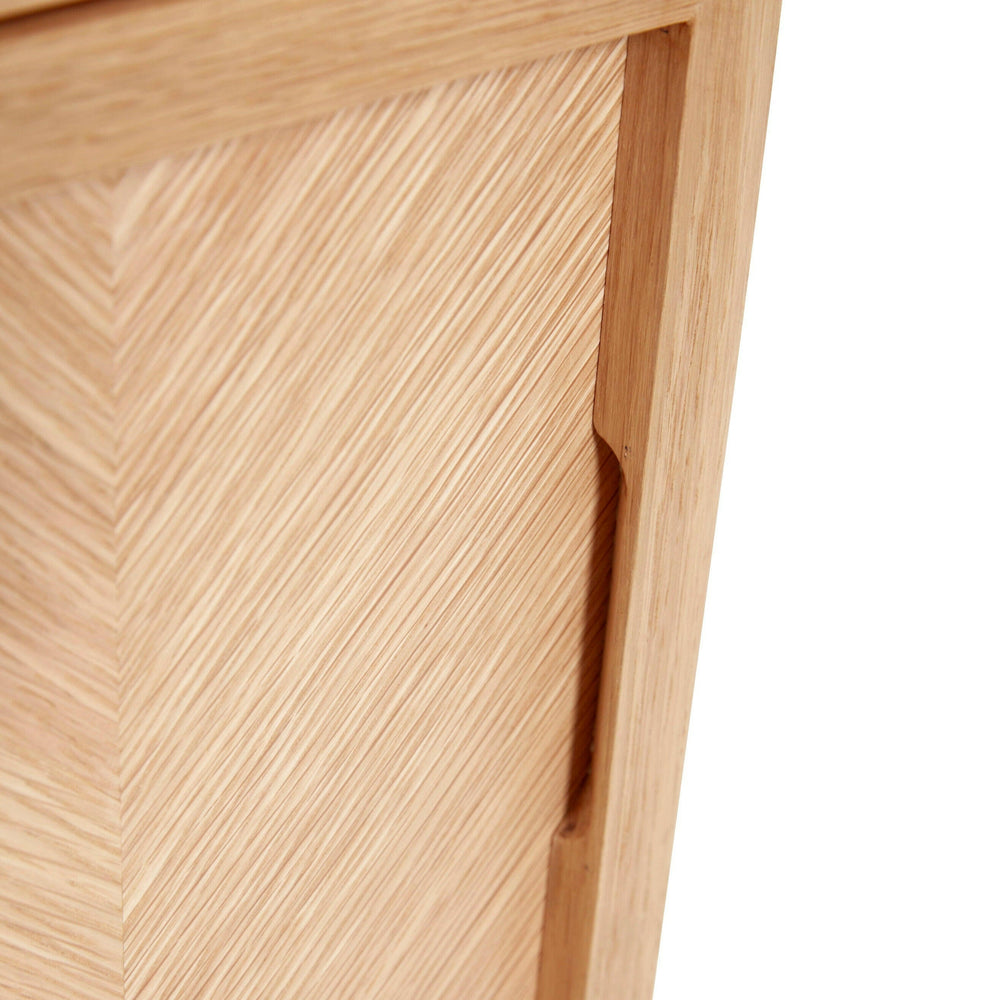 Herringbone Bedside Table | FSC® Certified Oak.