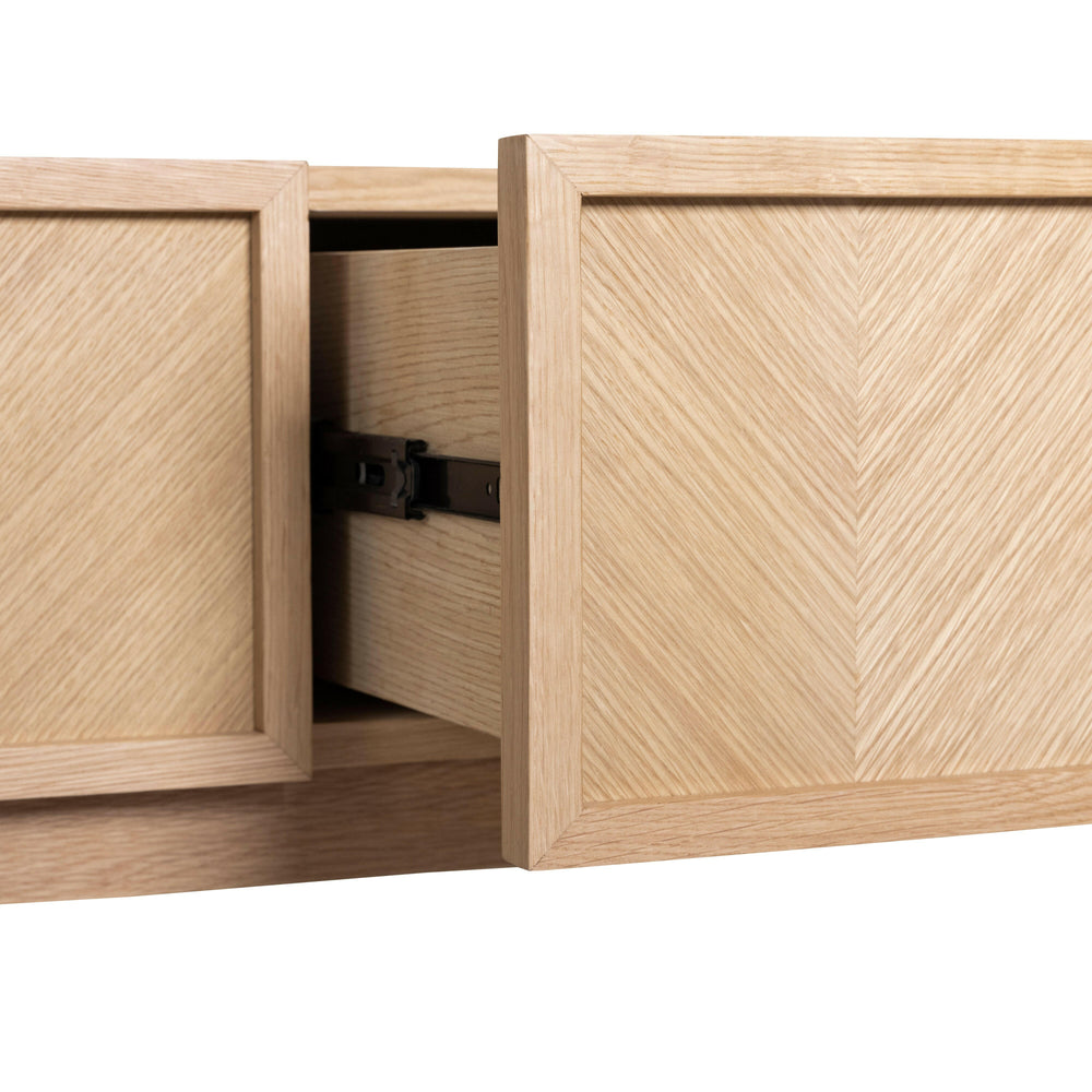 Herringbone Console Table | Drawers | FSC® Certified Oak.