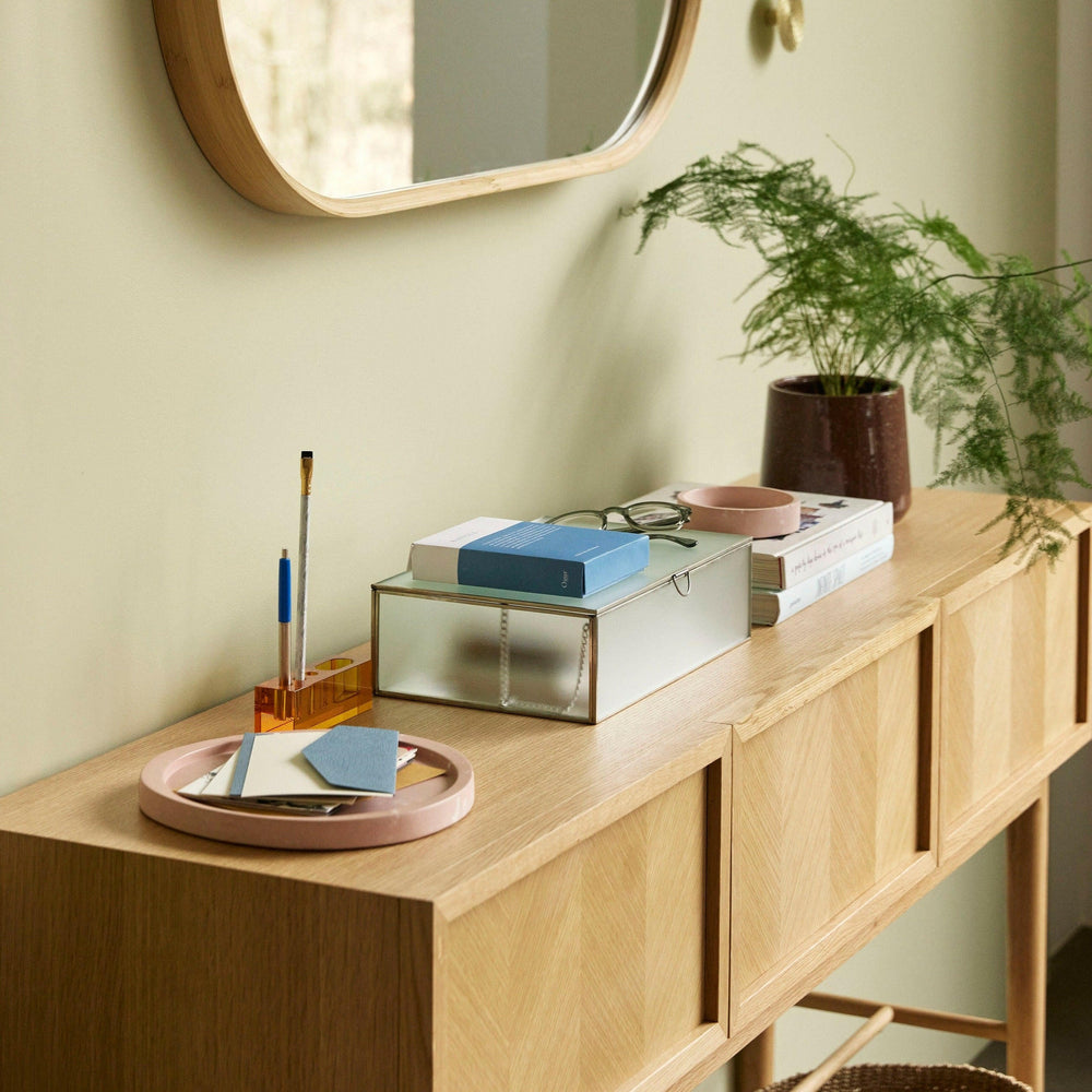 Herringbone Console Table | Drawers | FSC® Certified Oak.