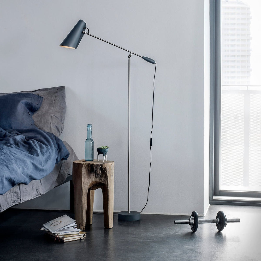 Birdy Floor Lamp Grey Steel Northern