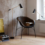 Birdy Floor Lamp and Birdy Table Lamp Black Brass NorthernWhite Steel Northern