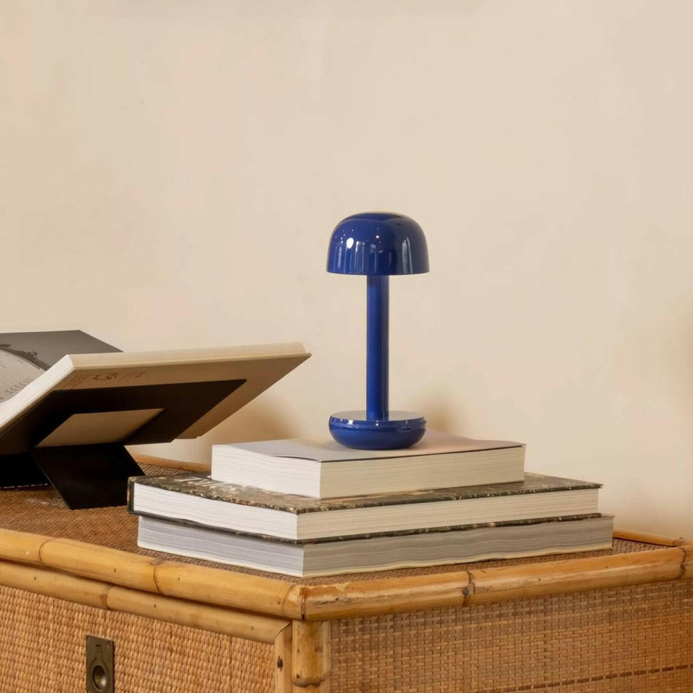 Two | LED Portable Table Lamp | Cobalt Blue.