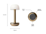 Two | LED Portable Table Lamp | Beige.