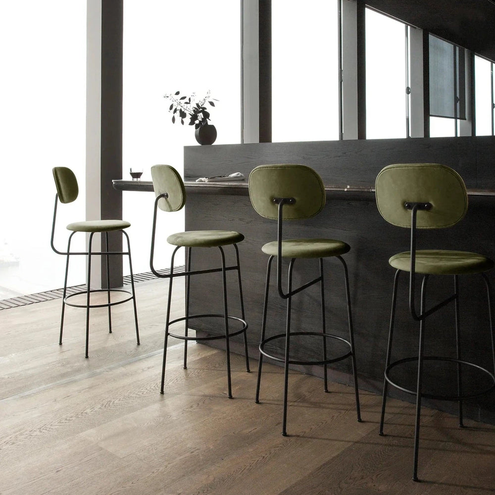 Afteroom Bar Chair Plus | Fully Upholstered | Various Fabrics + Heights.