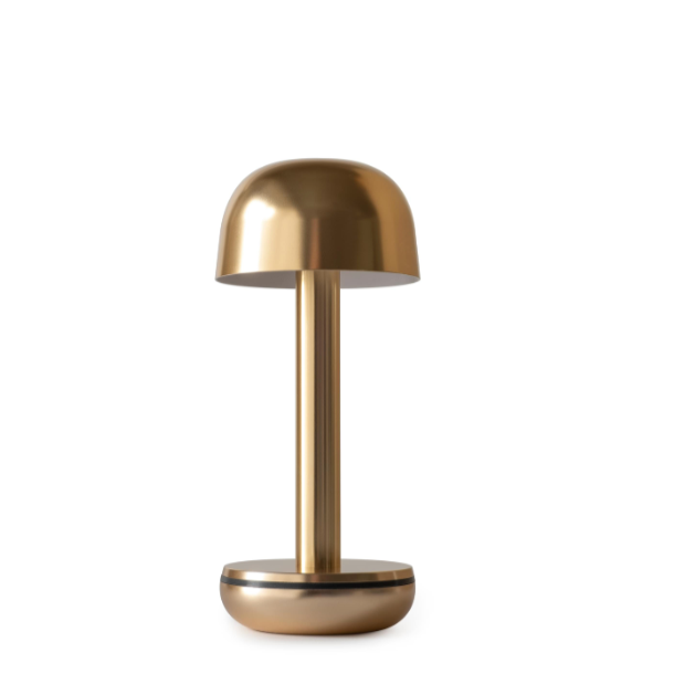 Two | LED Portable Table Lamp | Gold
