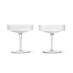 Ripple Champagne Saucer  | Clear | Set of 2