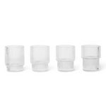Ripple Small Glasses | Clear | Set of 4.