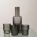 MAP STORES_ Ripple Glasses | Smoked Grey | Set of 4_ FERM LIVING_ .